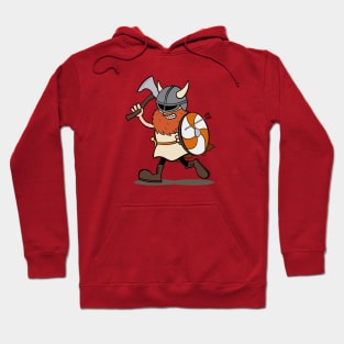 Viking Berserker Cartoon (Player 8 / orange) Hoodie